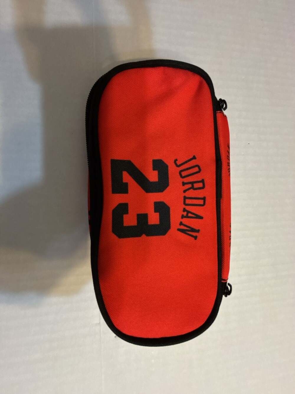 Jordan Air Zippered Pencil Case Pouch Red and Black